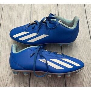 Blue Adidas Crazy Fast Boy Girl Soccer Cleats Shoes, Size Youth 2